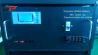Telecom Backup ชาร์จแบตเตอรี่ lifepo4 5U 48V 100Ah ความจุจอ LCD