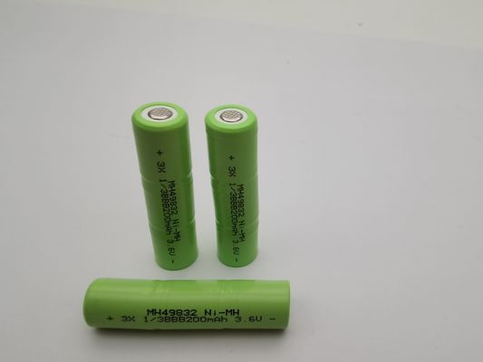 UL 3.6V 200mAh NIMH แบตเตอรี่ชาร์จใหม่ 1/3BBB แพ็คแบตเตอรี่ nimh ที่กําหนดเอง พร้อมใช้งาน