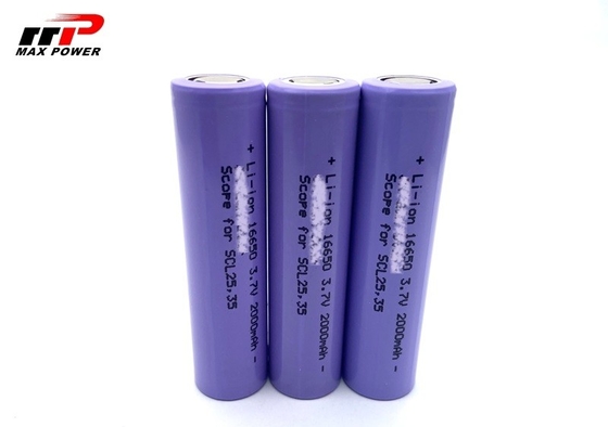 Li16650C 3.7 V 2000mah แบตเตอรี่ลิตিয়ামไอออนที่สามารถชาร์จใหม่ได้