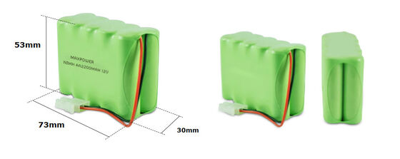 แบตเตอรี่ NiMh 12V 2Ah แบตเตอรี่ 12V 2200mAh พลังงานฉุกเฉิน