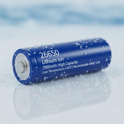 26650 Lithium Ion Battery 7000mAh High Capacity Low Temperature (-40℃) Rechargeable NMC Cell