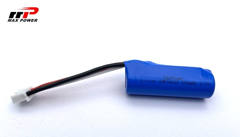 14430 3.7v 600mAh 10C แบตเตอรี่ลิตยูมไอออนแบบชาร์จได้สูง