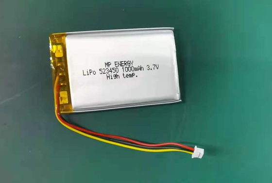 IEC62133 แบตเตอรี่ลิเธียมโพลิเมอร์แบบชาร์จไฟได้ GPS 523450 3.7V 1000mAh