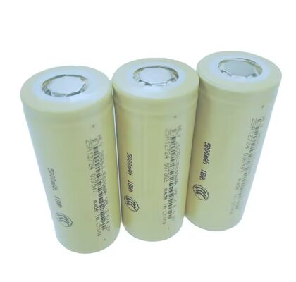 แบตเตอรี่ลิเธียมไอออน 26650 ความจุสูง 5000mAh 3.7V INR พร้อมอายุการใช้งาน 1500 รอบ สำหรับ Ebike และ ESS