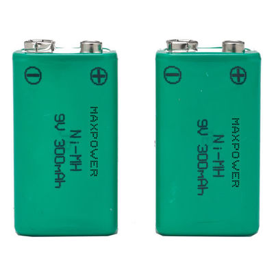 300MAh 9V Prismatic NiMh ชุดแบตเตอรี่สำหรับ Multimeter CE UL Rohs