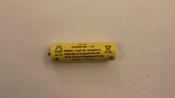 AA 1.2V 900mAh NiCD แบตเตอรี่ไฟฉายแบบชาร์จไฟได้ แบตเตอรี่ไฟฉายแบบชาร์จไฟได้