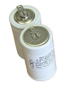 แบตเตอรี่ไฟฉุกเฉินชนิด Ni-Cd ขนาด 2.4V D4000mAh UL ความจุสูง