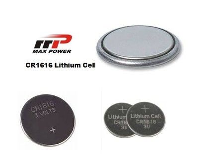 ปลอดสารพิษ CR1616 3.0V แบตเตอรี่ Lithium เบื้องต้น LiMnO2 50mAh สำหรับการ์ดเพลง