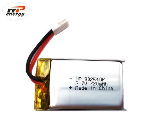 20C อัตราการไหลสูง UAV Drone แบตเตอรี่ลิเธียมโพลิเมอร์ 902540P 720mAh CB IEC62133 KC