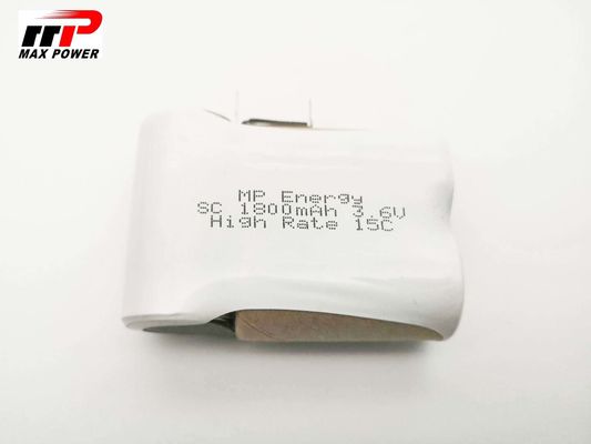 เครื่องมือไฟฟ้าเซลล์แบตเตอรี่ Nicd 3.6V SC1800mAh อัตราการคายประจุสูง 15C CB IEC MSDS
