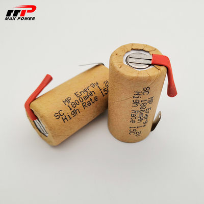 แบตเตอรี่ Nicad Sub C NiCd พลังงานสูง 1.2V 1800mAh