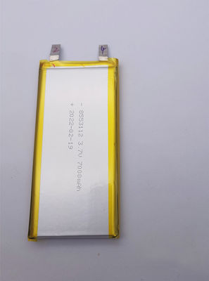แบตเตอรี่ลิเธียมโพลิเมอร์ 7000mah 0.2C 3.7V KC 8553112 พร้อม UL IEC62133